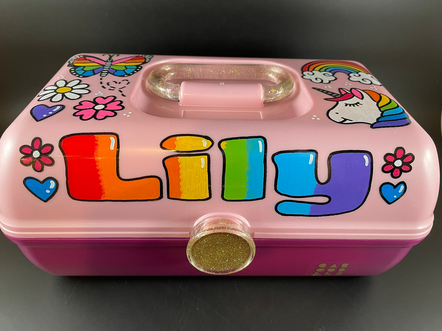Ready to ship "Lily" Caboodle in pink/rose