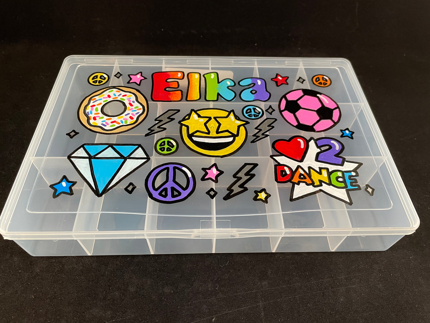 Small hand-painted personalized bead or string case