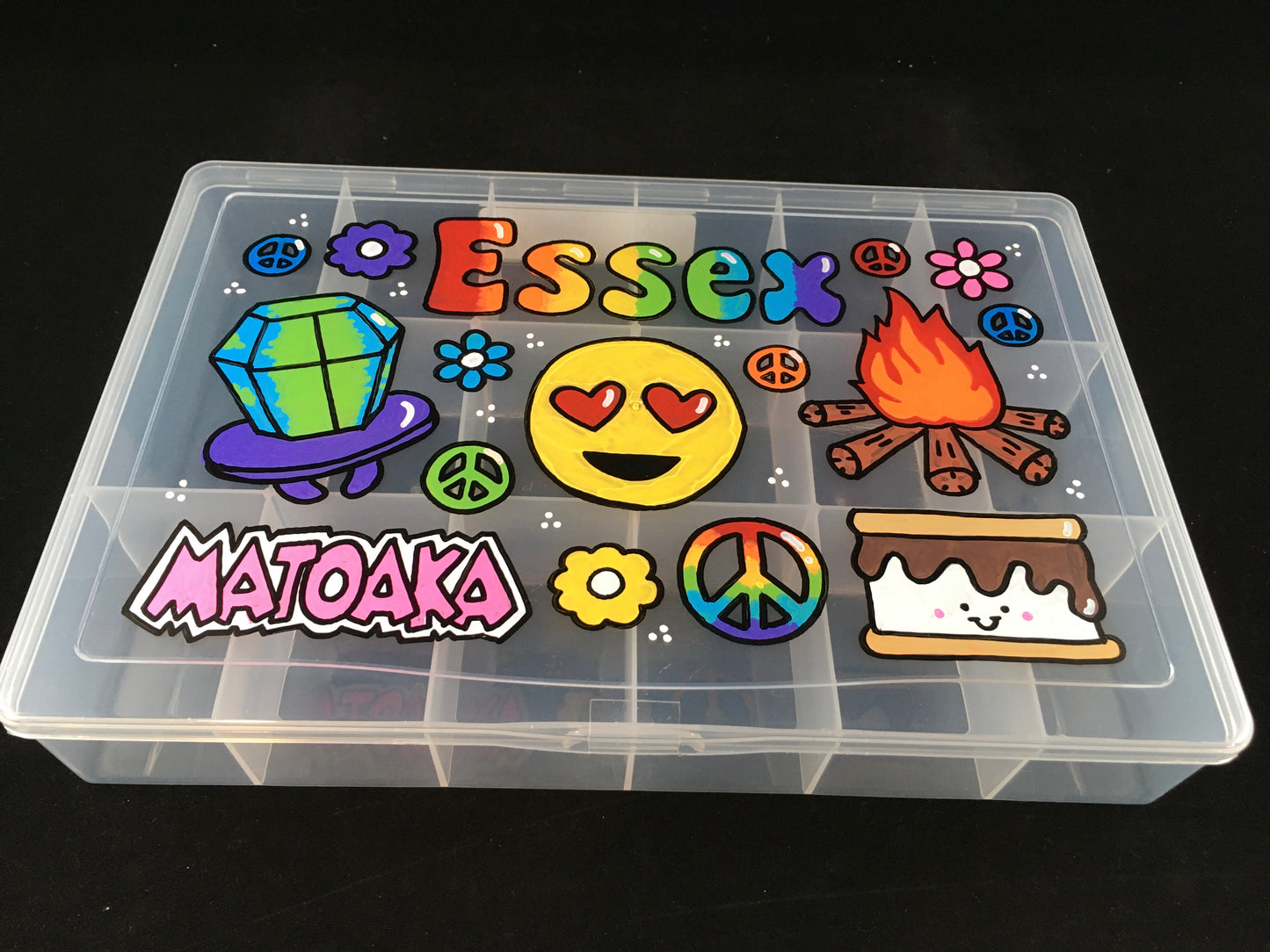 Small hand-painted personalized bead or string case