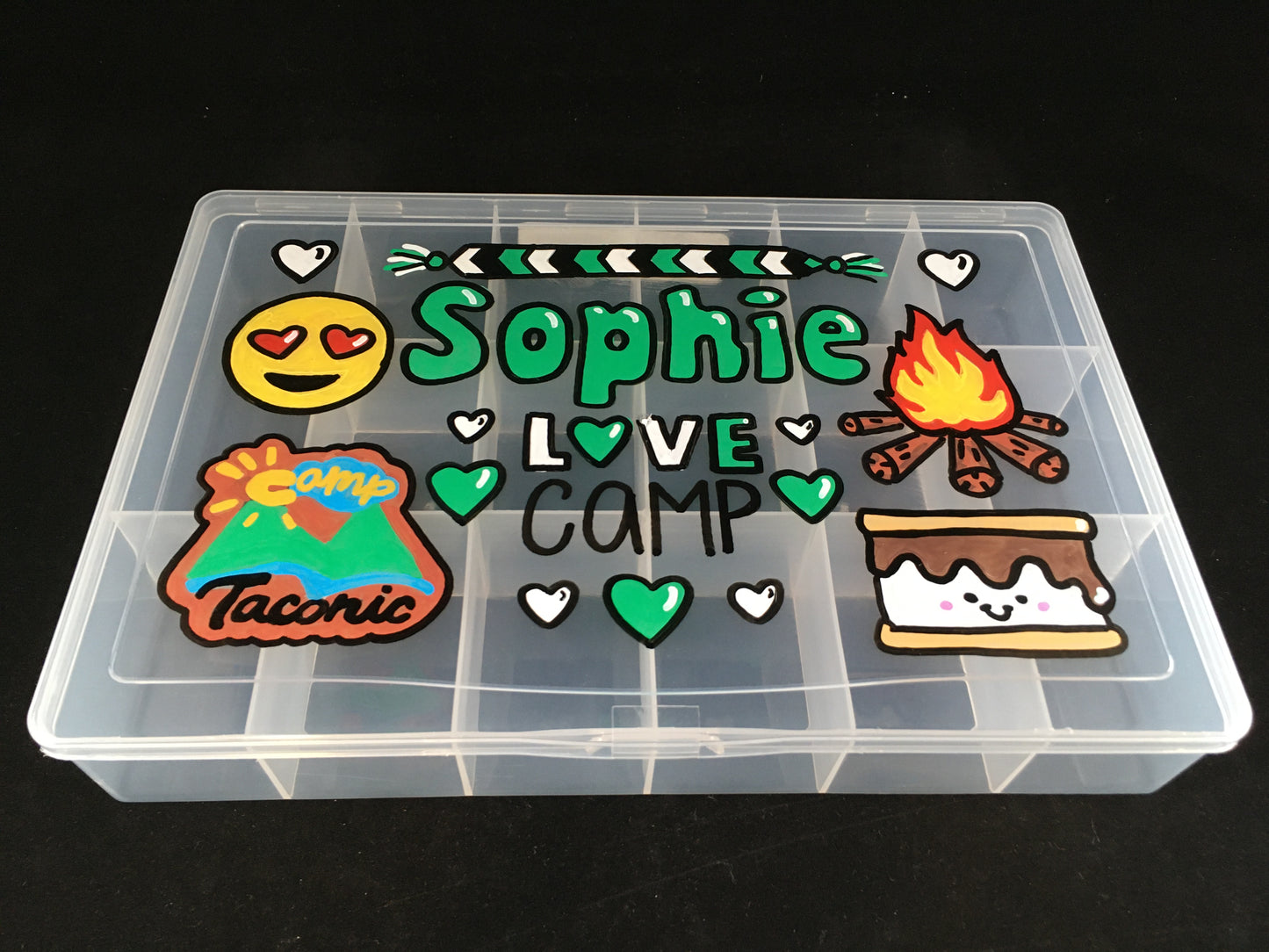 Small hand-painted personalized bead or string case