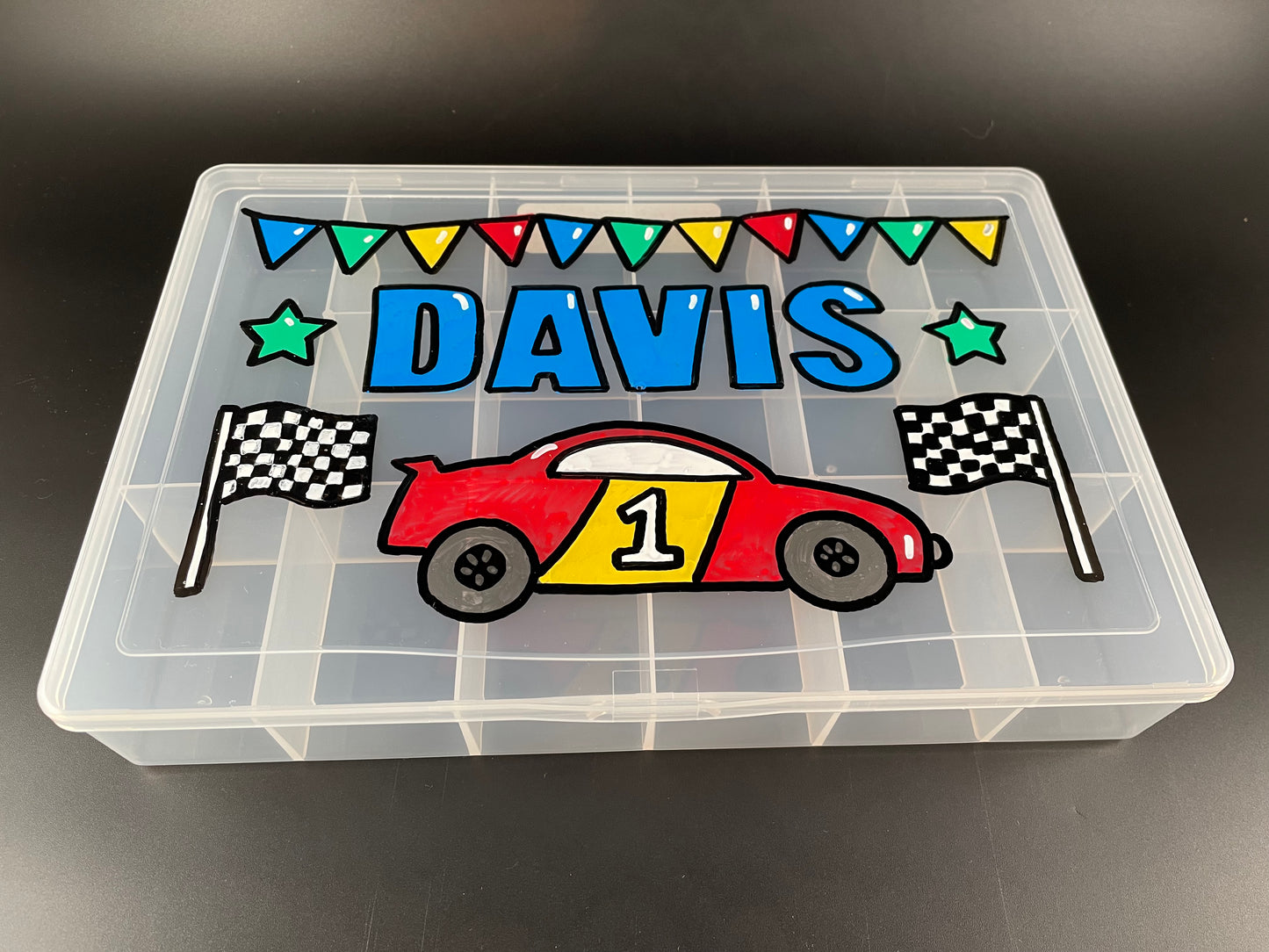 Small hand-painted personalized bead or string case