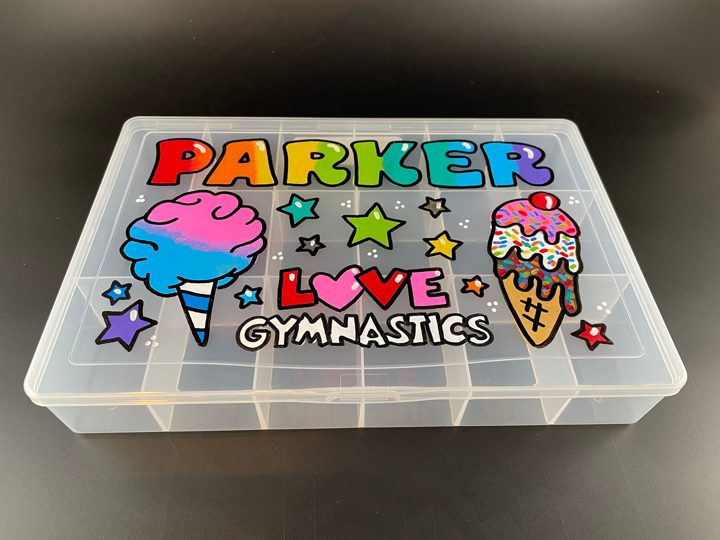 Small hand-painted personalized bead or string case