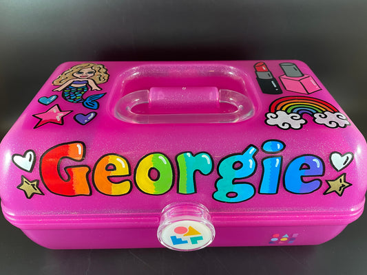 "Georgie" hand-painted personalized caboodle