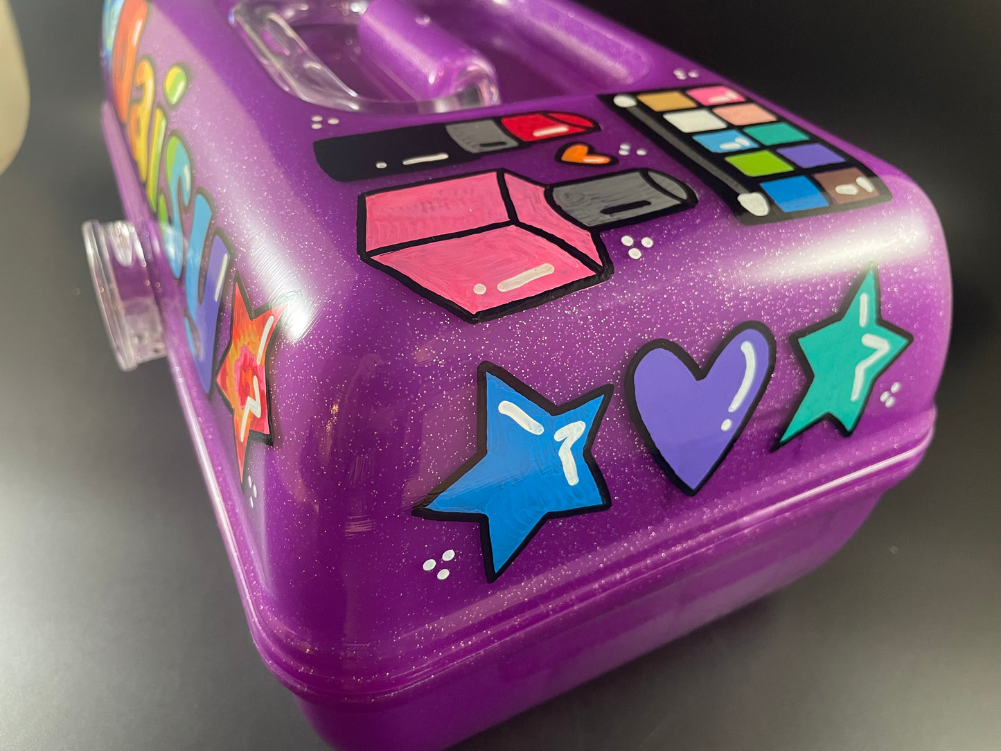 The "Daisy" Makeup Theme Personalized Hand-painted Caboodle