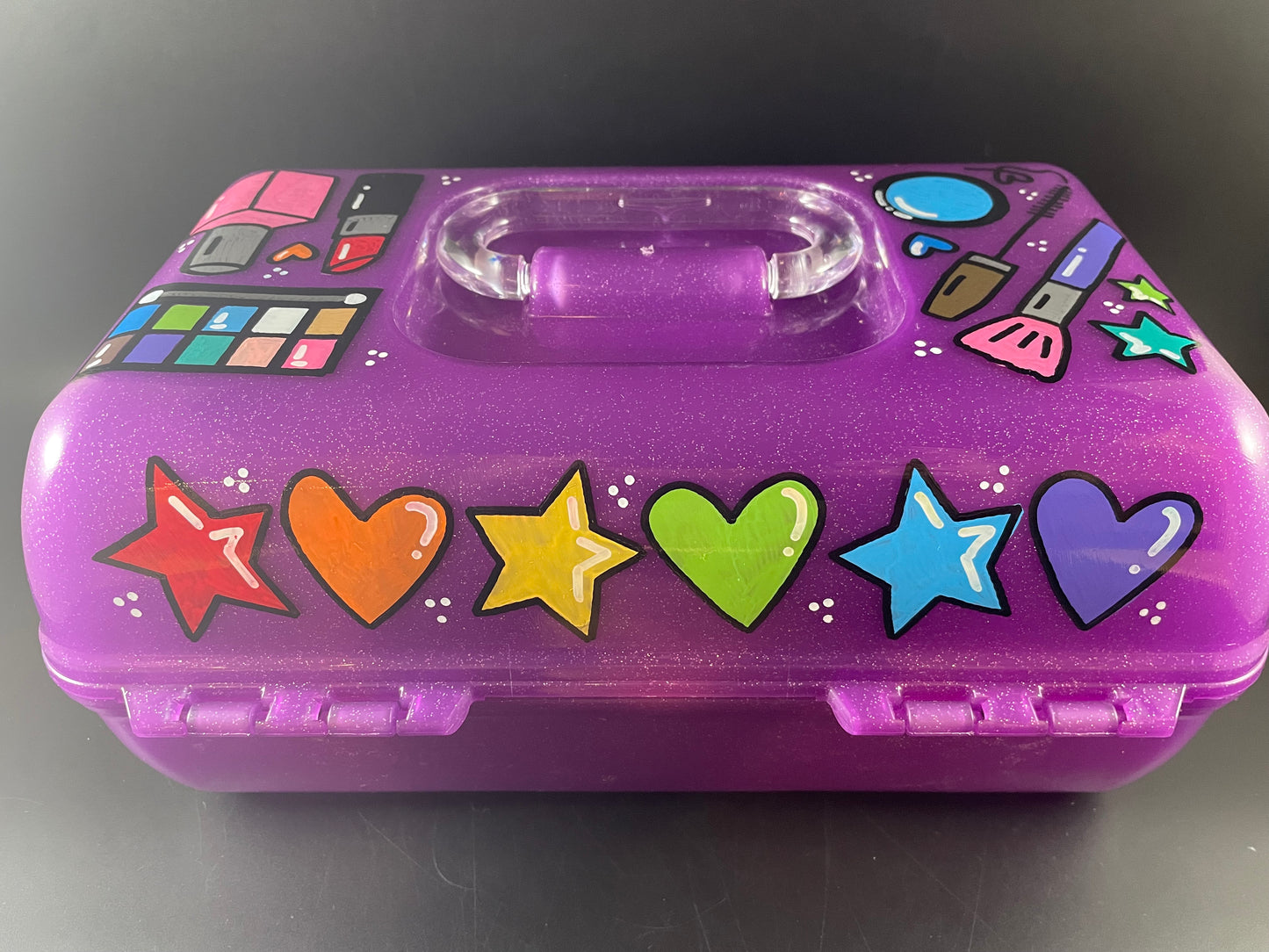 The "Daisy" Makeup Theme Personalized Hand-painted Caboodle