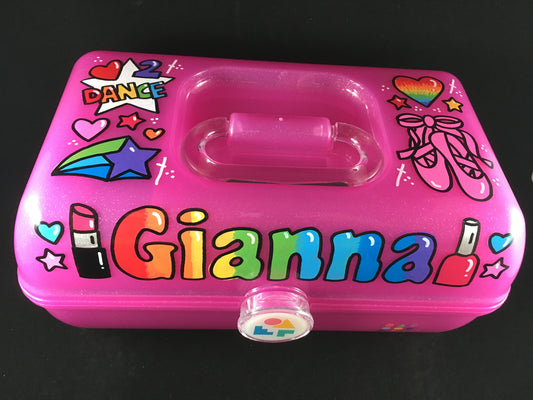 "Gianna" hand-painted personalized caboodle