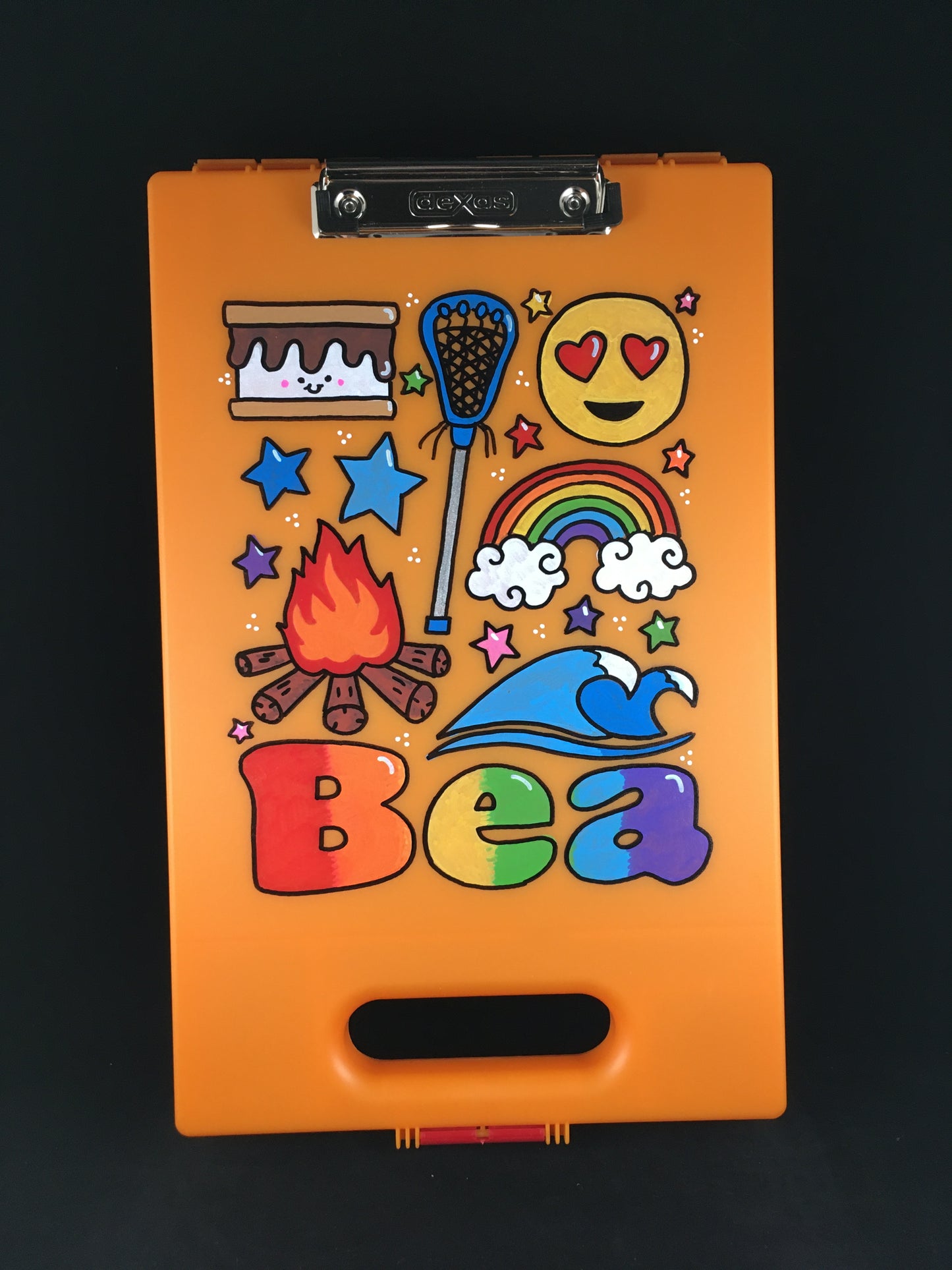 Hand-painted personalized clipboard case
