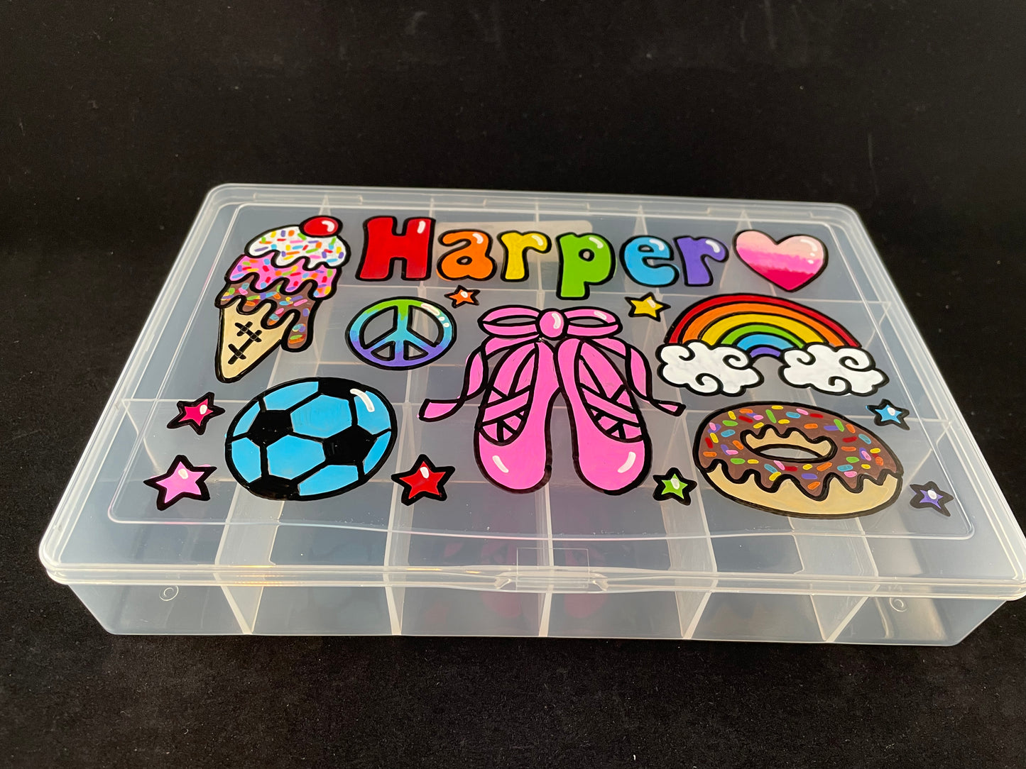 Small hand-painted personalized bead or string case