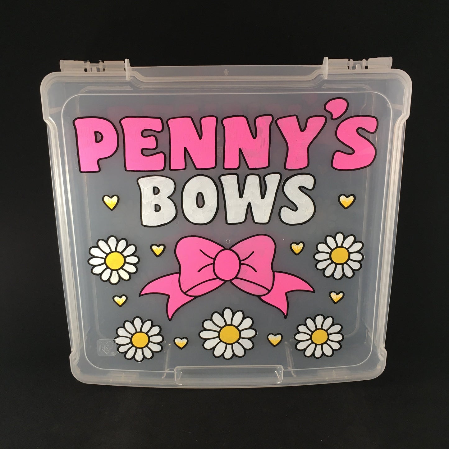 SMALL hand-painted personalized storage case